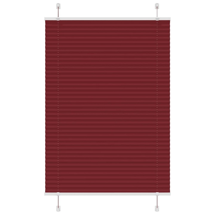 Jaluzea plisata vidaXL, Bordeaux Rosu, 100x100 cm, Latime tesatura 99,4 cm 4015228