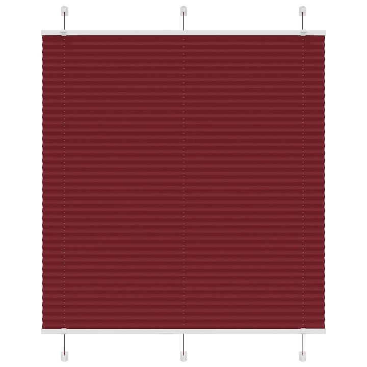 Jaluzea plisata vidaXL, Bordeaux Rosu, 45x150 cm, Latime tesatura 44,4 cm 4015248