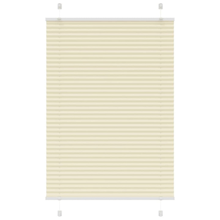 Jaluzea plisata vidaXL, Crem 90x150cm, Latime tesatura 89,4 cm 4015294