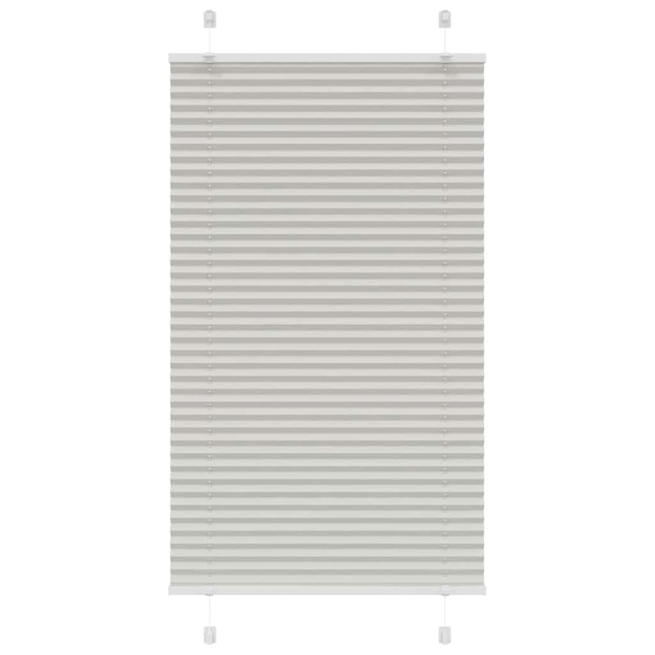 Jaluzea plisata vidaXL, gri, deschis 75x150cm, Latime tesatura 74,4 cm 4015342