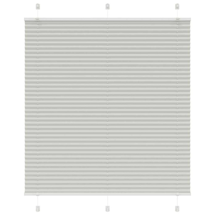 Плисирана щора vidaXL, Светло сиво, 115x100 cm, Ширина на плата 114,4 cm, 0.6 Kg