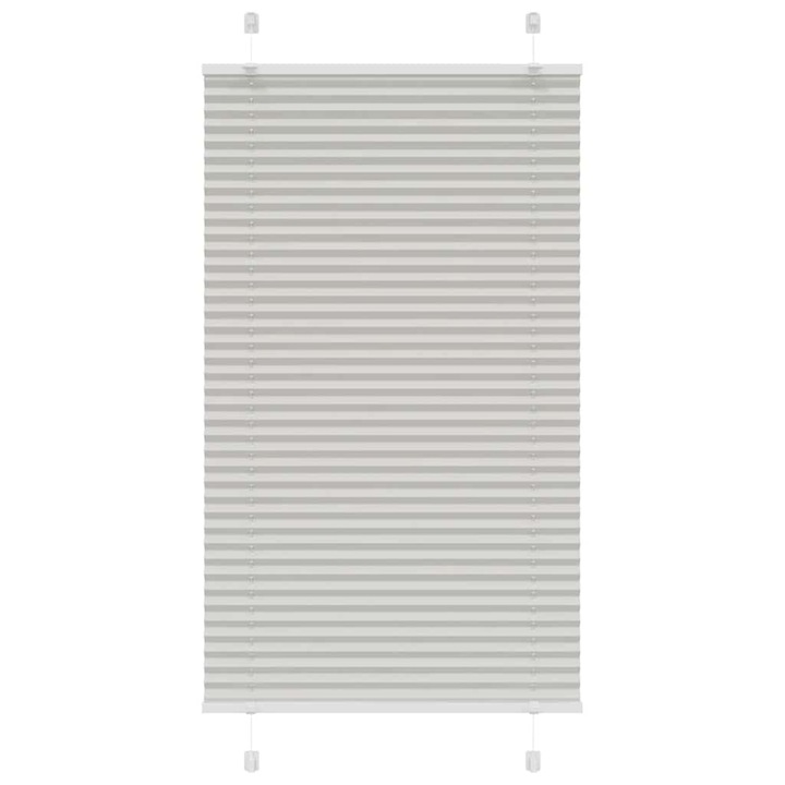 Jaluzea plisata vidaXL, gri, deschis 80x100cm, Latime tesatura 79,4 cm 4015326
