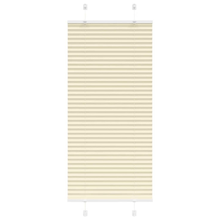 Jaluzea plisata vidaXL, Crem 65x100 cm, Latime tesatura 64,4 cm 4015272