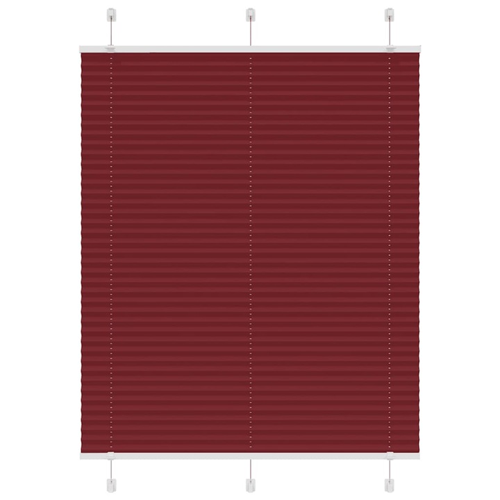 Jaluzea plisata vidaXL, Bordeaux Rosu, 80x150 cm, Latime tesatura 79,4 cm 4015247