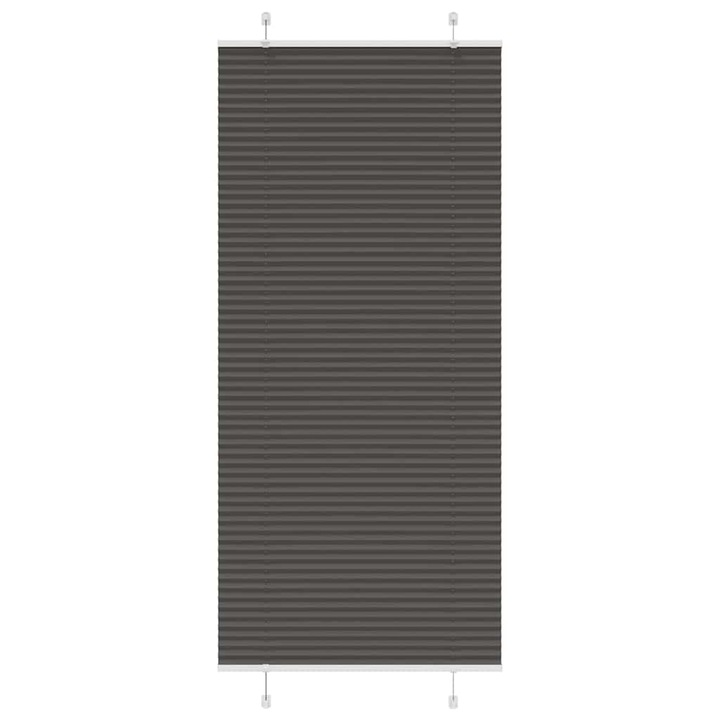 Jaluza plisata vidaXL, negru, 100x200cm, Latime tesatura 99,4cm, poliester, 0.62 Kg 4015160