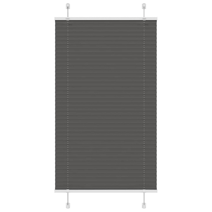 Jaluzea plisata vidaXL, negru, 70x100 cm, Latime tesatura 69,4cm, poliester 4015120