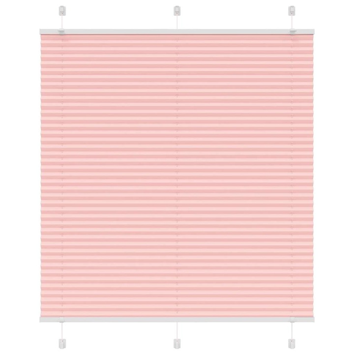 Jaluzea plisata vidaXL, roz 115x100 cm, Latime tesatura 114,4 cm 4015435