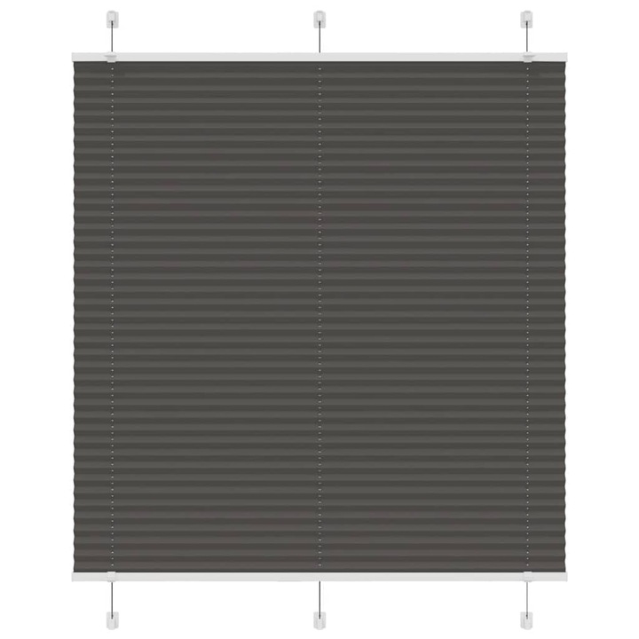 Jaluzea plisata vidaXL, negru, 120x150 cm, Latime tesatura 119,4 cm 4015147