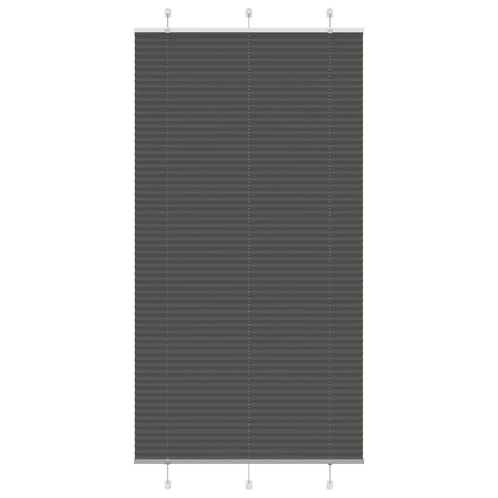 Jaluzea plisata vidaXL, negru, 110x200 cm, Latime tesatura 109,4 cm 4015162