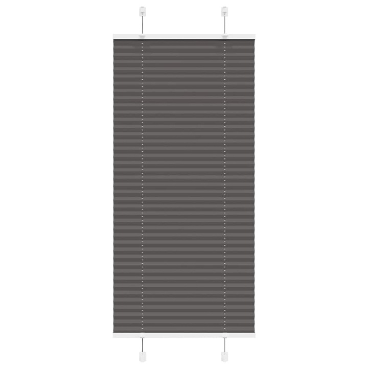 Jaluzea plisata vidaXL, negru, 55x150 cm, Latime tesatura 54,4cm, poliester 4015134