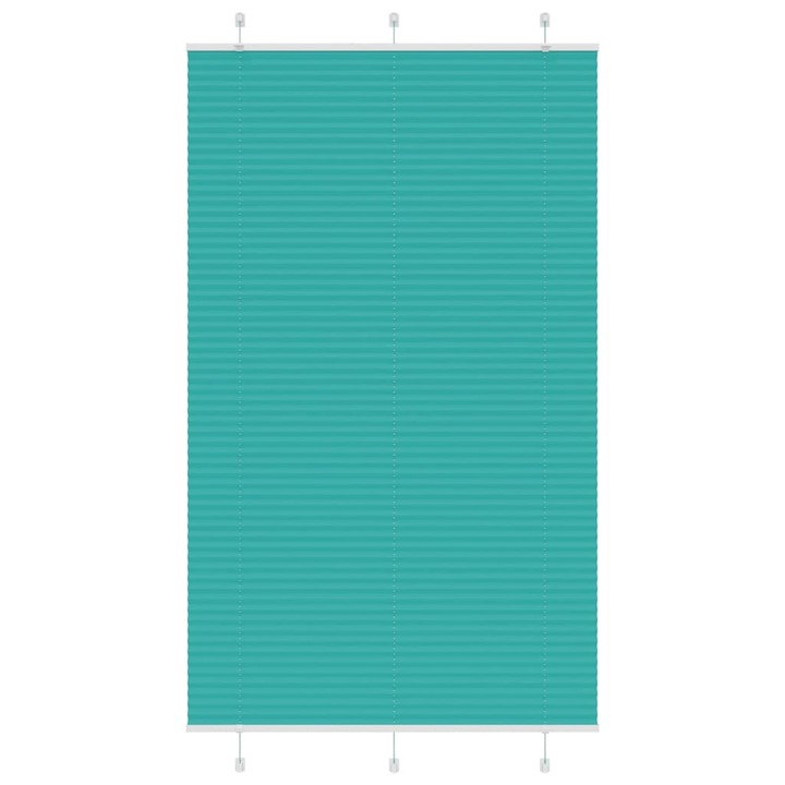 Jaluzea plisata vidaXL, verde petrol 120x200 cm, Latime tesatura 119,4 cm 4015419