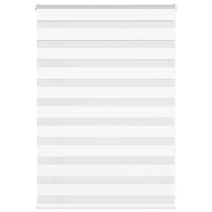 Jaluzea tip zebra vidaXL, alb, latime tesatura 105,9 cm, poliester, 0.65 Kg 4014731