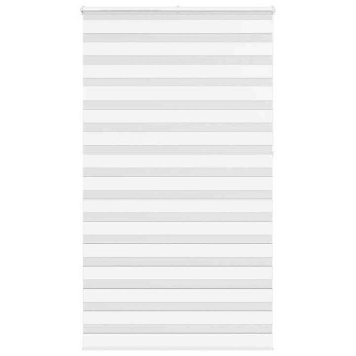 Jaluzea tip zebra vidaXL, alb, latime tesatura 115,9 cm, poliester, 1.06 Kg 4014811