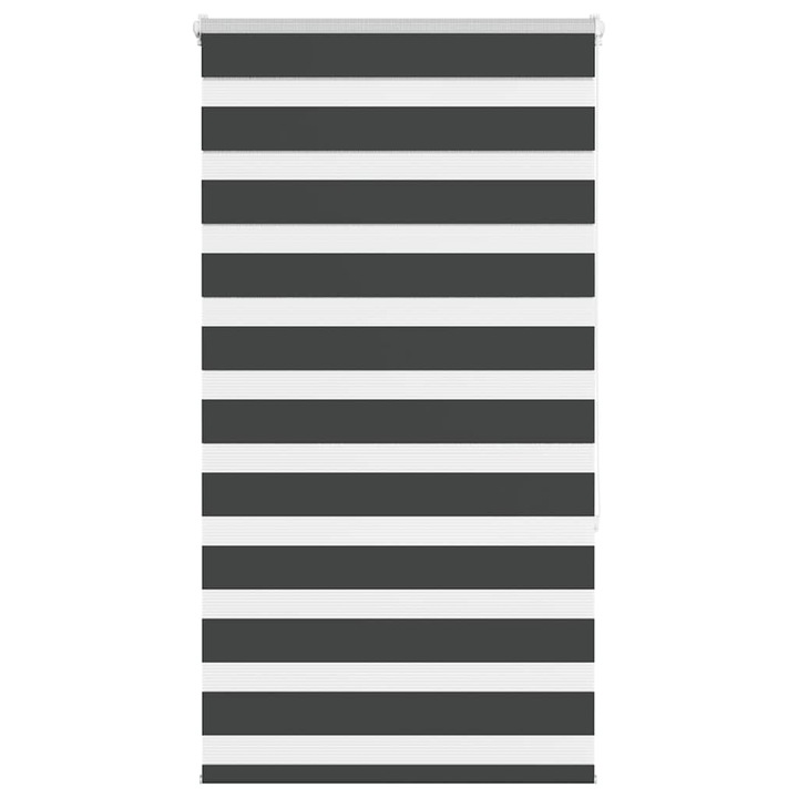 Зеброва щора vidaXL, черна, 75x150 см, Ширина на плата 70,9 см, Полиестер, 0.56 Kg