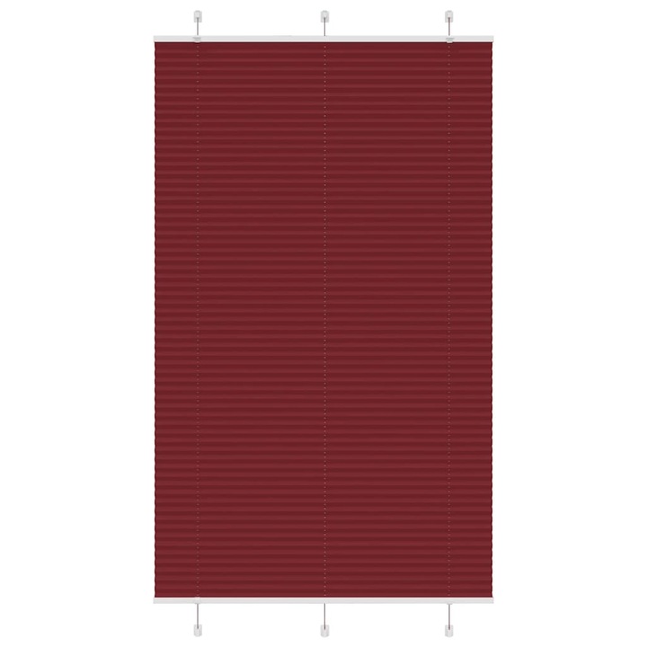 Jaluzea plisata vidaXL, Bordeaux Rosu, 115x200 cm, Latime tesatura 4015265