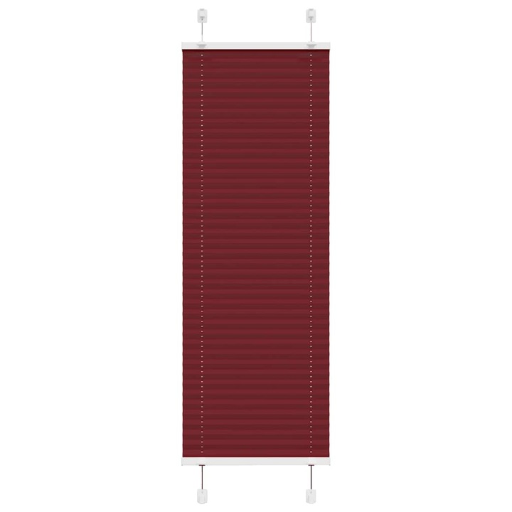 Jaluzea plisata vidaXL, Bordeaux Rosu, 40x100 cm, Latime tesatura 39,4 cm 4015216