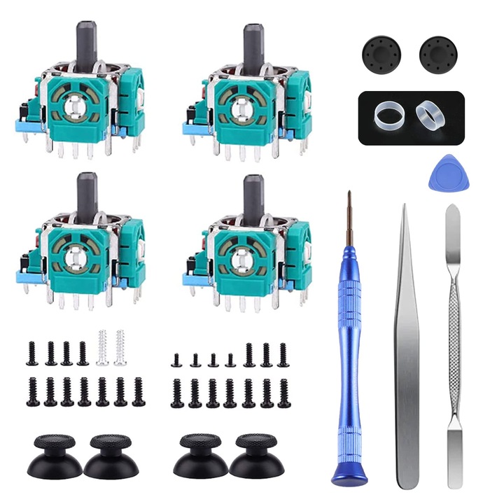 Set 51 piese pentru inlocuirea joystick-urilor, compatibile cu PlayStation 5, Inlocuire joystick-ul controlerului ps5, accesorii ps5, ps5