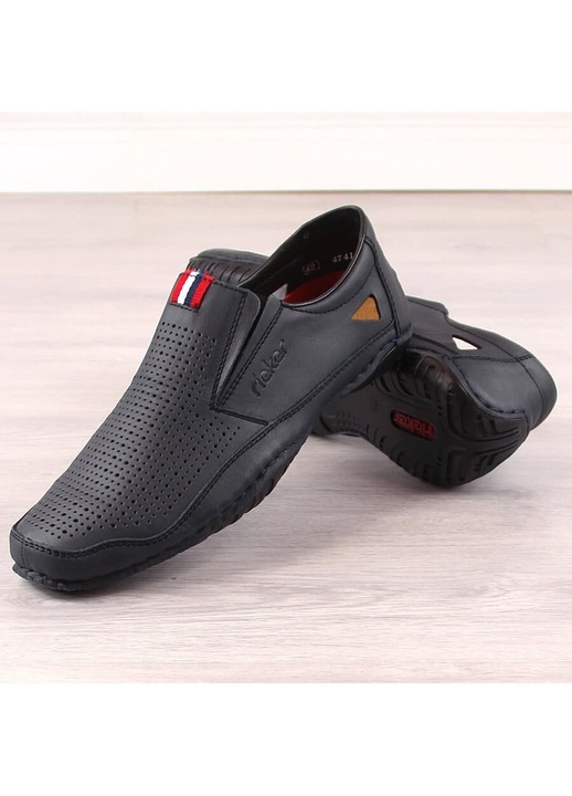 Pantofi pentru barbati, Rieker, BM141968, albastru marin, 40 EU