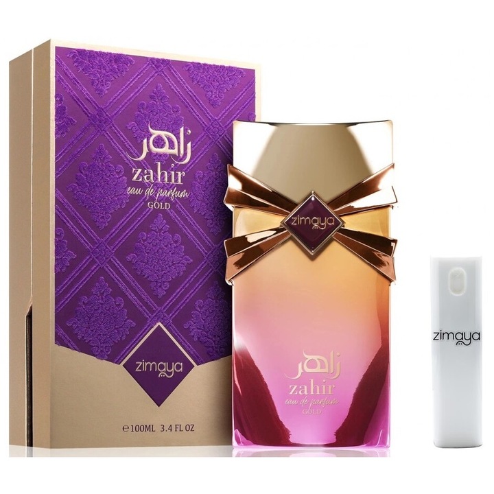 Комплект Eau de Parfum, Zimaya Zahir Gold, за жени, 100 ml с комплект за пътуване за многократно пълнене 10 ml