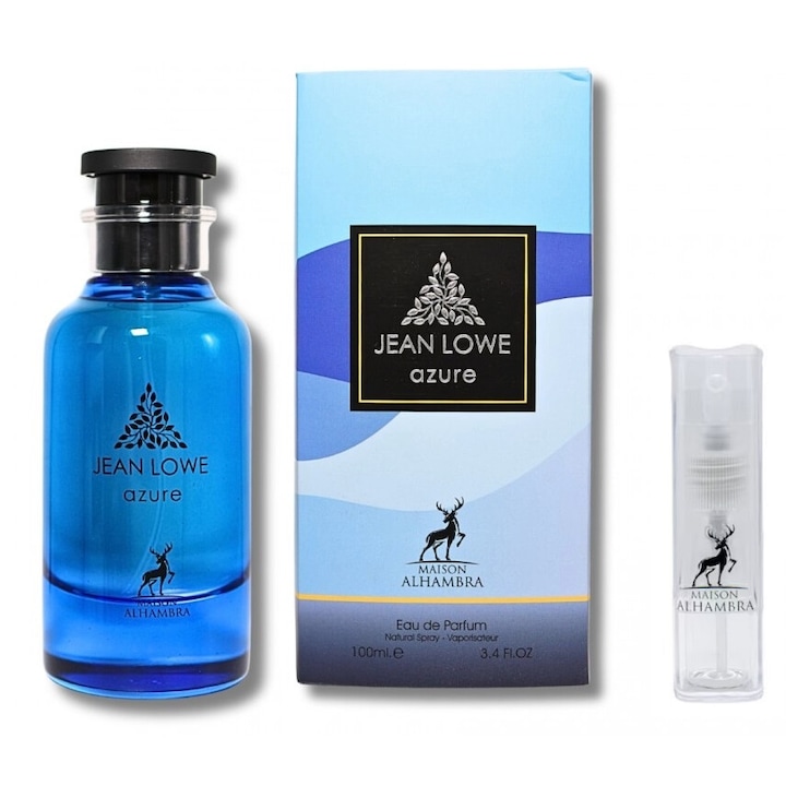 Комплект парфюмна вода, Alhambra Jean Lowe Azure, унисекс, 100 мл с комплект за многократно пълнене 10 мл
