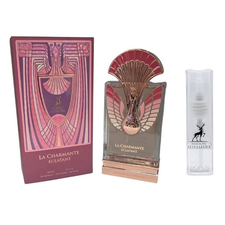 Комплект парфюмна вода, Maison Alhambra La Charmante Eclatant за жени 100 ml с комплект за пътуване за многократно пълнене 10 ml