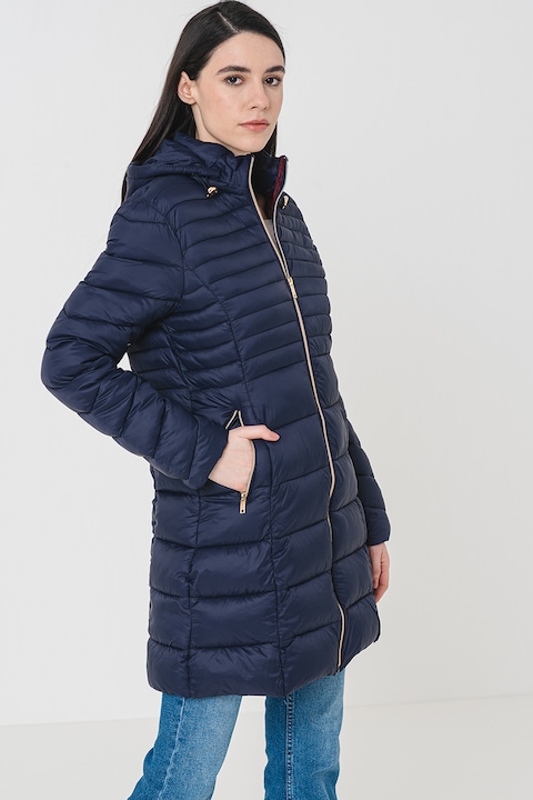 Geographical Norway, Geaca lunga cu gluga Bealize, Bleumarin