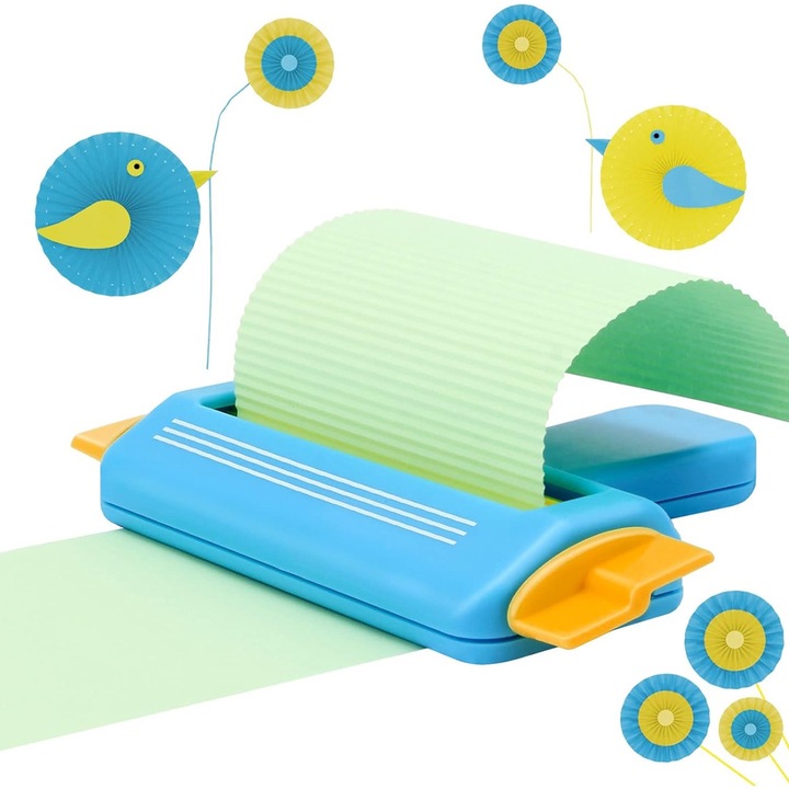 Син инструмент за кримпване на хартия, малък инструмент за кримпване на хартия за занаяти, изкуства и занаяти, художествени картички и скрапбукинг, декориране