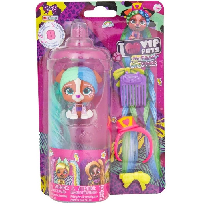 Papusa I Love VIP Pets, Bow Power Mini, Luna