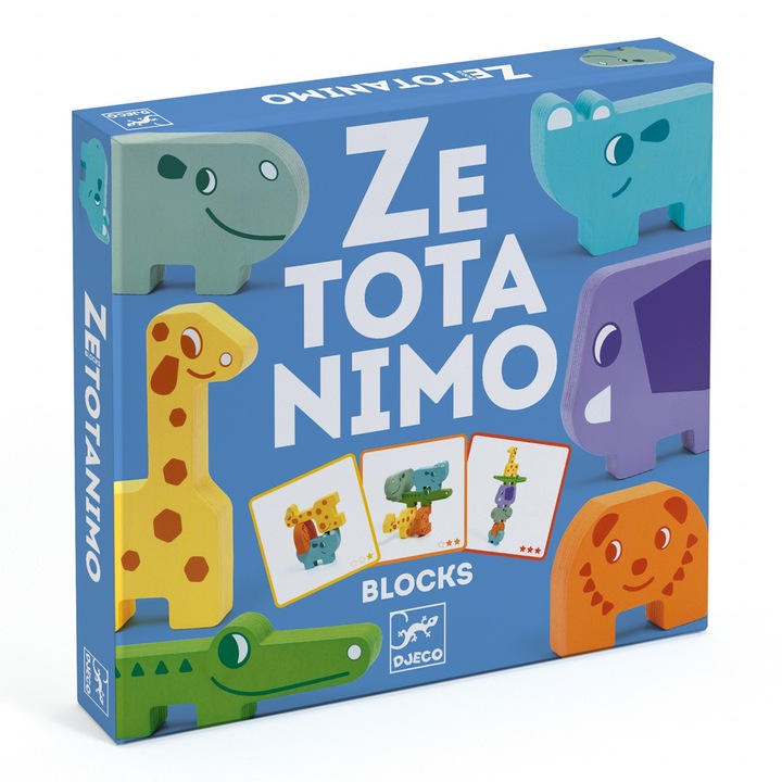 Образователна игра Ze Totanimo, Djeco, 6 дървени фигурки, за деца над 3 години, дърво, сертифициран FSC