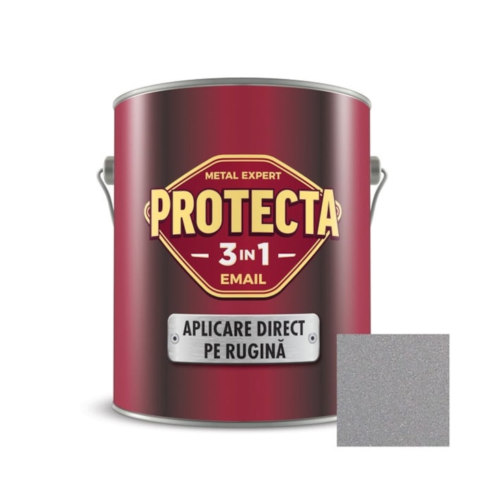 Боя за метал, Protecta 3 в 1, алкидна, интериор/екстериор, сребриста, 2.5 L