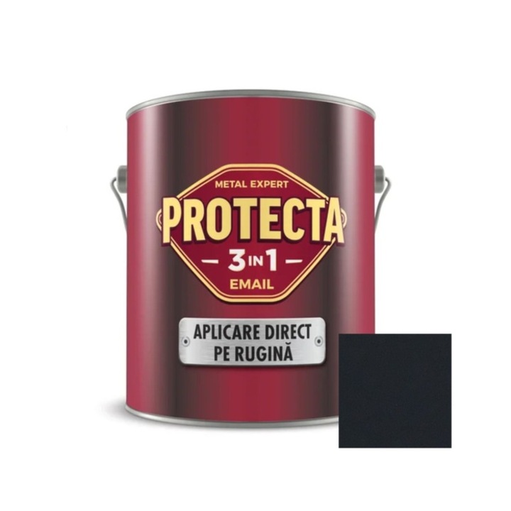 Vopsea alchidica pentru metal, Protecta 3 in 1, interior / exterior, gri antracit, 2.5 L
