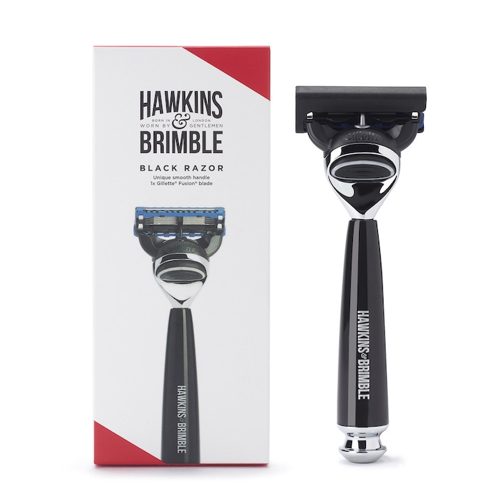 Gillette ProGlide Fusion Blade Π‘ΡΠ²ΠΌΠ΅ΡΡΠΈΠΌΠ° ΡΠ°ΠΌΠΎΠ±ΡΡΡΠ½Π°ΡΠΊΠ° Hawkins & Brimble Black Razor