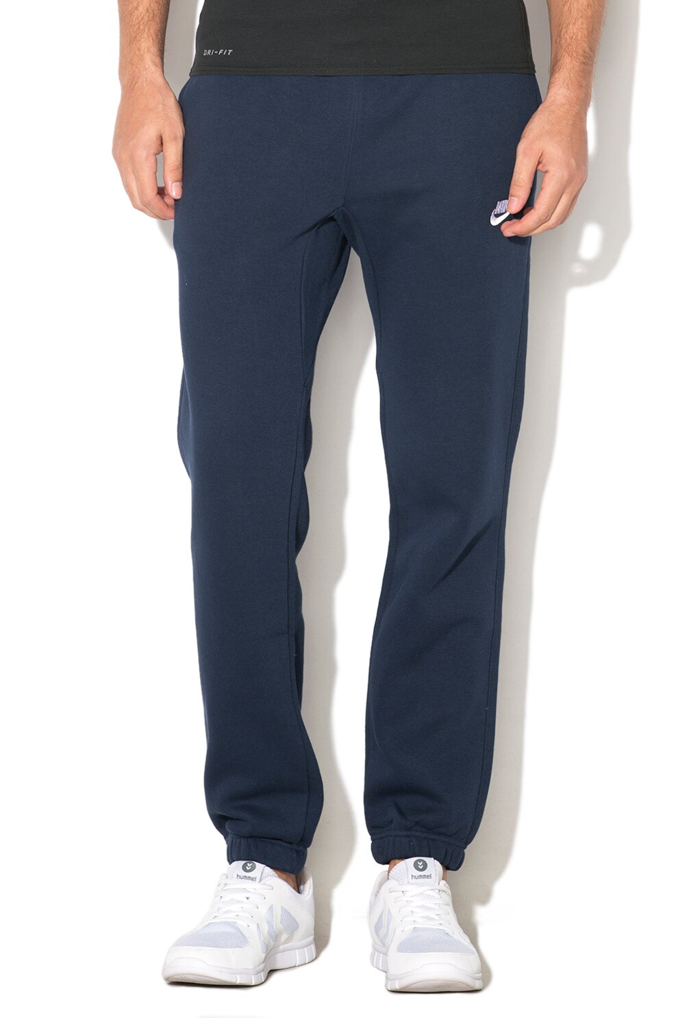 Nike, Pantaloni jogger cu snur pentru ajustare, Albastru marin