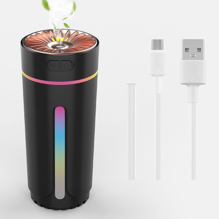 Párásító, 300 ml, zajcsökkentés, multi-környezet, fekete