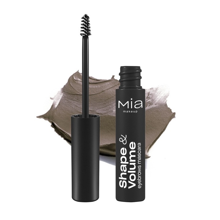 Szemöldök szempillaspirál Mia Makeup Shape & Volume 02 Taupe, 4, 5 g