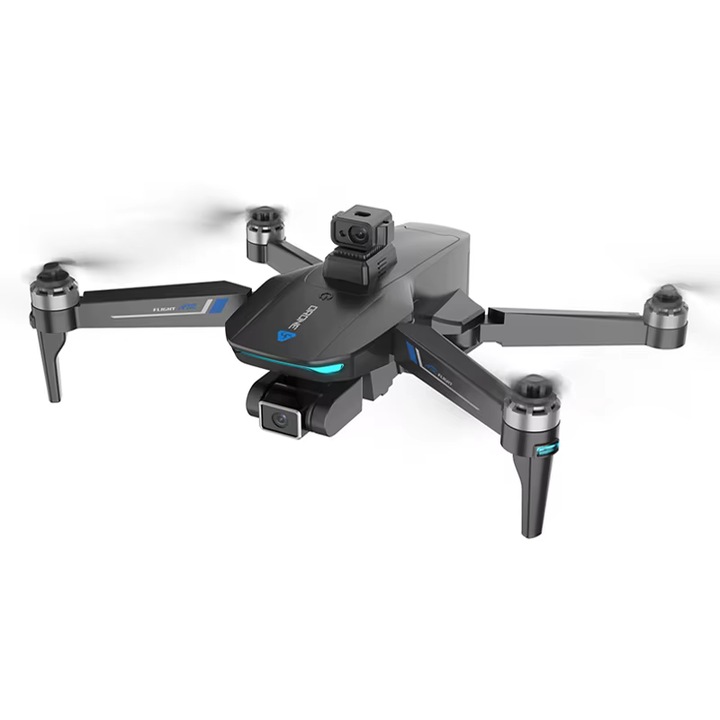 Drona CSJ S189 MAX 4K 5G GPS, cu obiectiv pentru evitarea obstacolelor, brate pliabile, wifi 5G, buton de Return To Home, camera 4K HD cu transmisie live pe telefon, capacitate baterie 7.4V 3500 mAh, autonomie zbor ~ 25 de minute