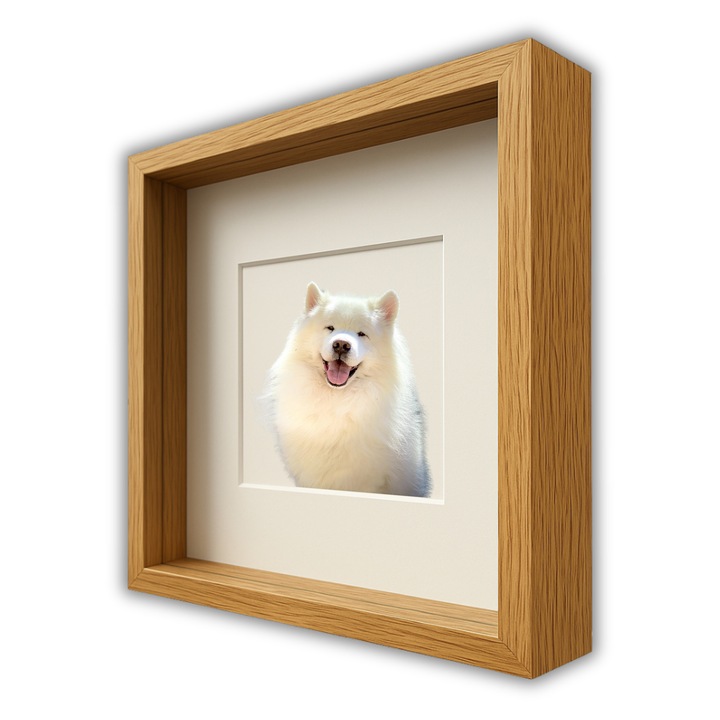 Rama foto 3D Marvit cu cadru maro din lemn masiv, adanc, perfecta pentru fotografii, suveniruri si amintiri, ideala pentru decorul casei sau biroului, dimensiuni 25 x 25 cm, maro elegant si durabil