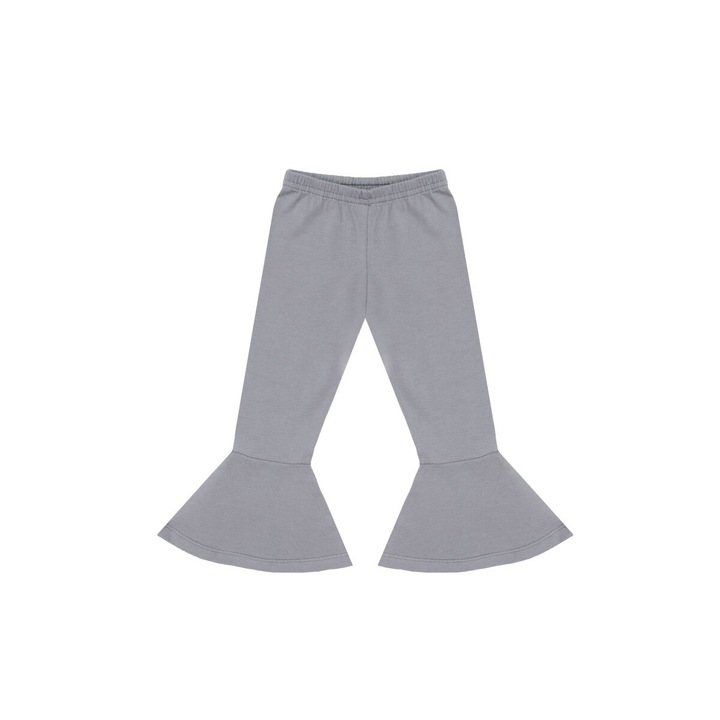 Pantaloni evazati, Nicol, bumbac, grafit, Gri inchis