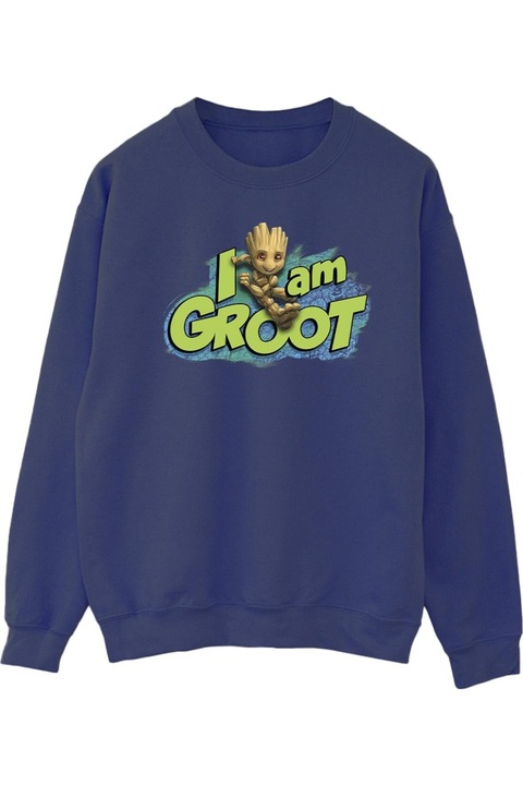 Marvel Guardians Of The Galaxy I Am Groot férfi kapucnis pulóver, sötétkék, Tengerészkék