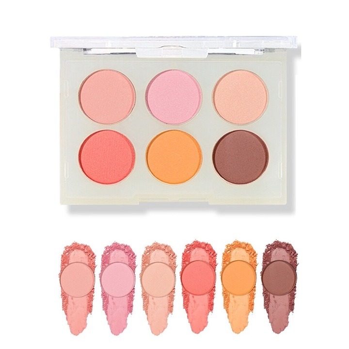 Paleta fard de obraz 6 culori, Julystar®, finisaj mat, nuante variate