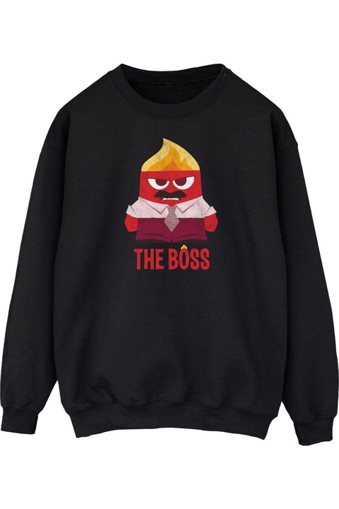 Inside Out The Boss férfi kapucnis pulóver, fekete, Fekete