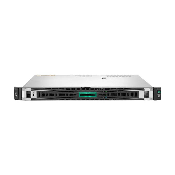 Szerver HPE ProLiant DL20 Gen11, Intel Xeon E-2434 4 C / 8 T, 3,4 GHz - 5,0 GHz, 12 MB gyorsítótár, 55 W, 32 GB DDR5 ECC, 2 x 480 GB SSD, 800 W, Nincs operációs rendszer