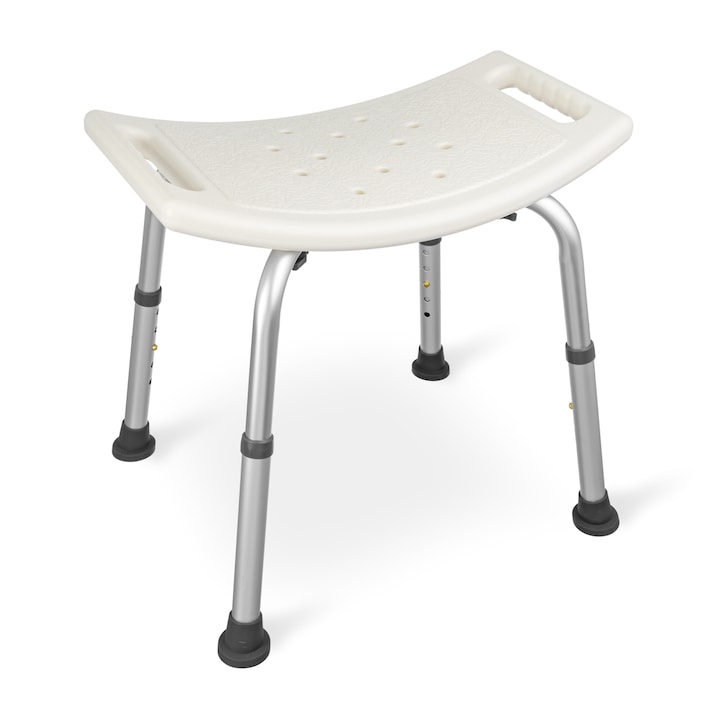 Scaun de dus Timago, din aluminiu, reglabil pe inaltime, dreptunghiular