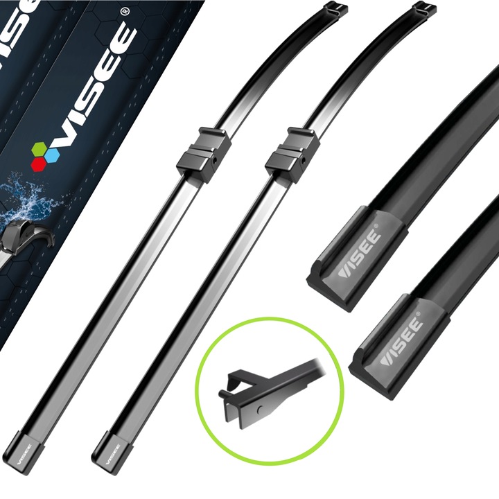 Ablaktörlő lapát szett első 2db 55/45cm, Visee Opel Astra 2007-2014, Opel Astra Caravan 2004-2014, Mercedes Klasa GLK 2008-2014, Opel Astra GTC 2005-2010, Opel Astra Twin Top 2005-2010