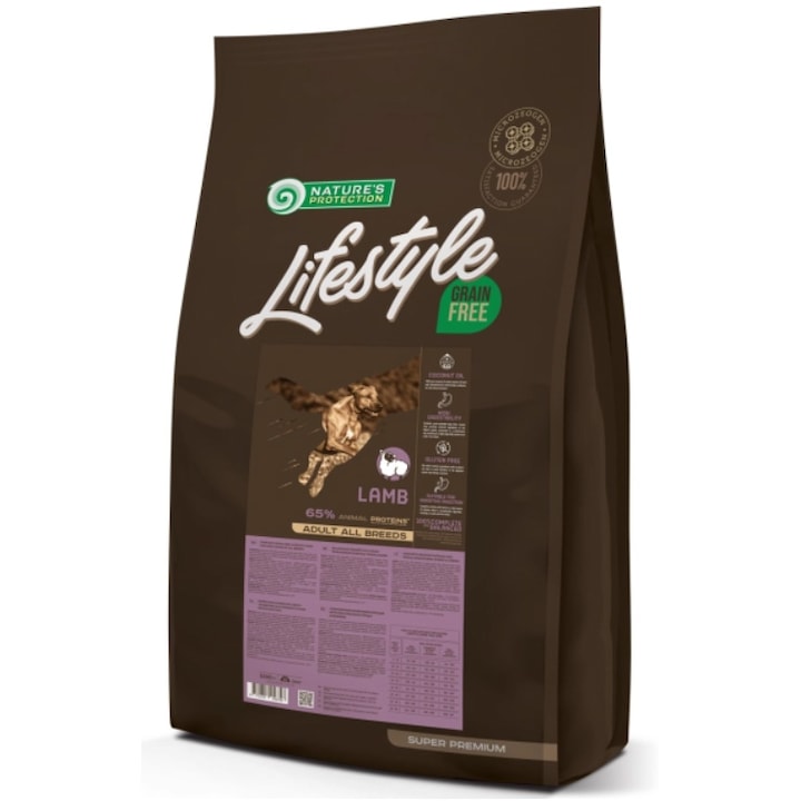Hrana uscata pentru caini Nature's Protection Lifestyle, Lamb Grain Free, Adult 10kg