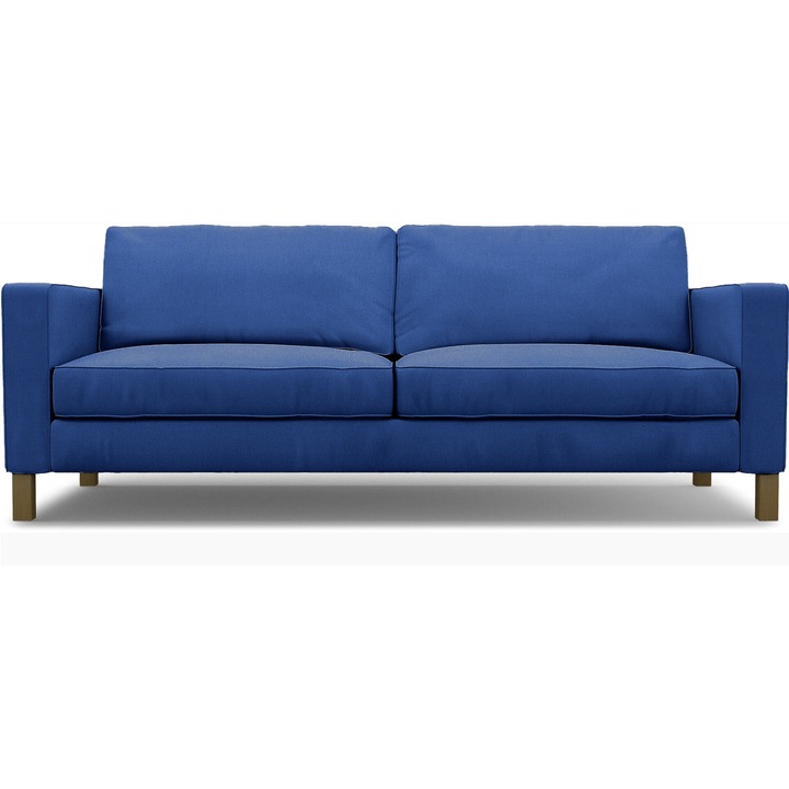 Husa canapea compatibila cu Karlstad 3 cu 3 locuri, albastru