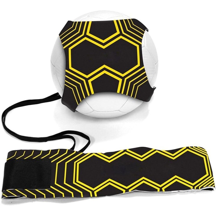 Kit antrenament fotbal, Antrenor de fotbal / volei / rugby, fotbal Kick Throw Solo Practice Training Aid Control Skills Adjustable Waist Belt pentru copii adulti