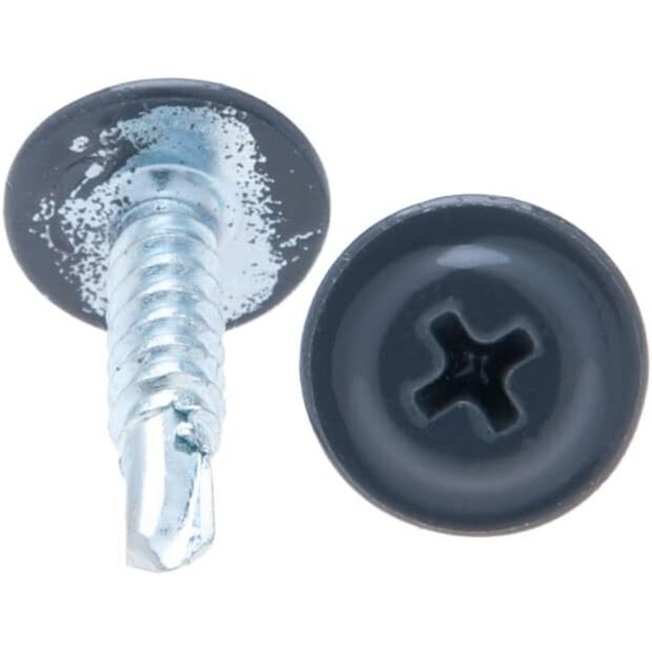 Surub RAL 7043 autoforant 4.2x16 cu cap Ph2 plat, 500 buc