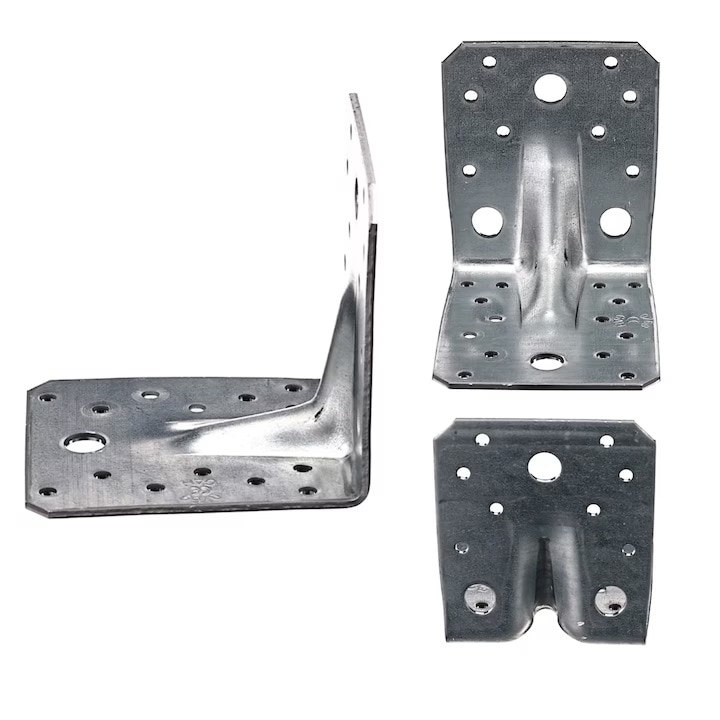 Coltar perforat pentru lemn TIBITOP Vinclu, 90 grade, tip 4n, zincat, 70 x 70 x 55 mm, 10 buc/set