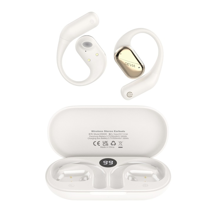 Безжични слушалки Devia Bluetooth OWS Lite1 Open